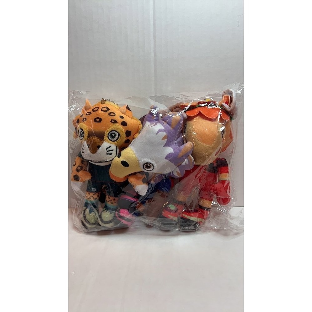 Set of Plush Animal Keychains